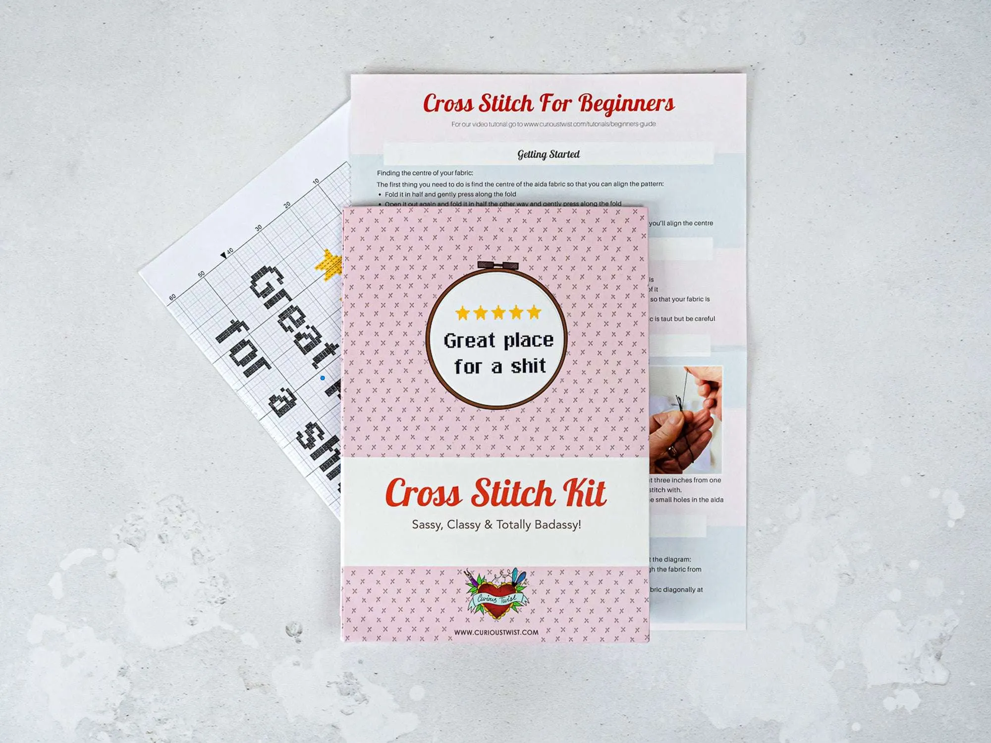 Great Place For A Sh*t- Cross Stitch Kit And Pattern