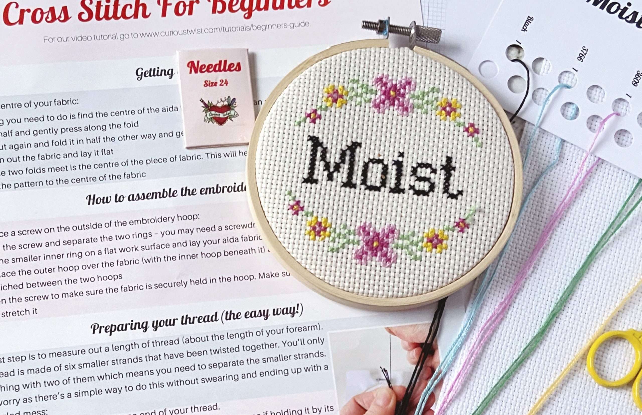 Moist- Cross Stitch Kit And Pattern