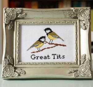 Great Tits- Cross Stitch Kit And Pattern