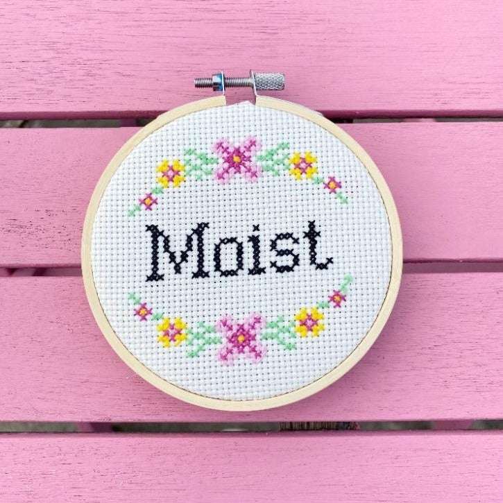 Moist- Cross Stitch Kit And Pattern
