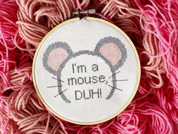 I'm A Mouse Duh! - Cross Stitch Kit And Pattern