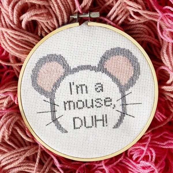 I'm A Mouse Duh! - Cross Stitch Kit And Pattern