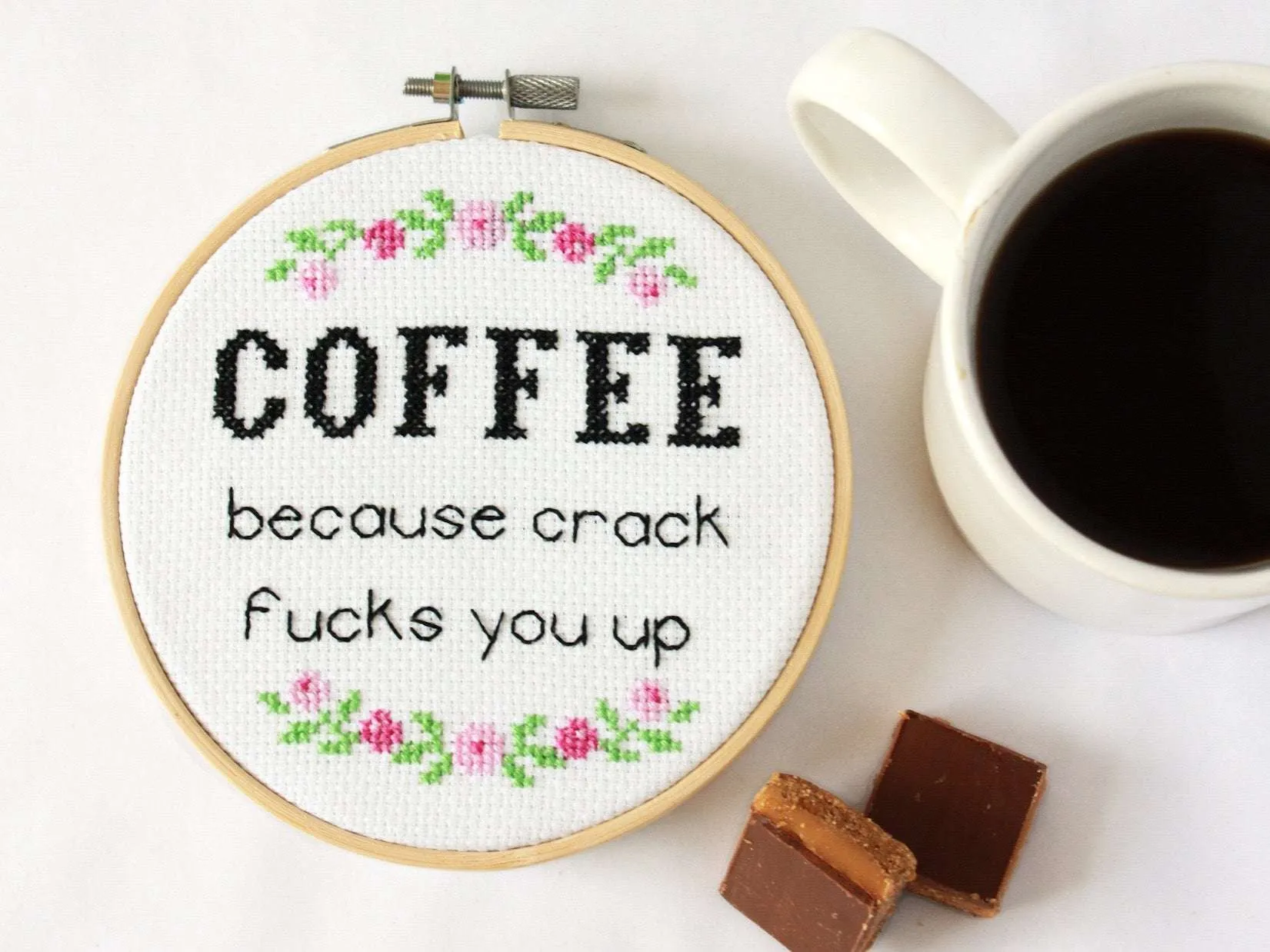 Coffee- Cross Stitch Kit And Pattern