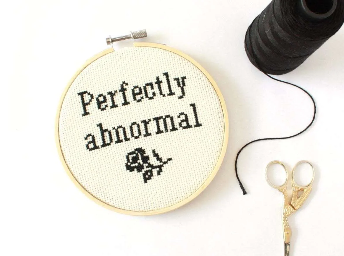 Perfectly Abnormal- Cross Stitch Kit & Pattern